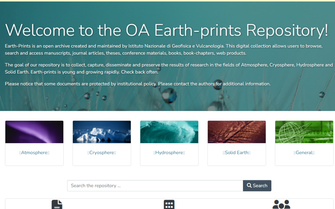 The Italian National Institute of Geophysics & Volcanology earthprints upgrades to DSpace-CRIS 7